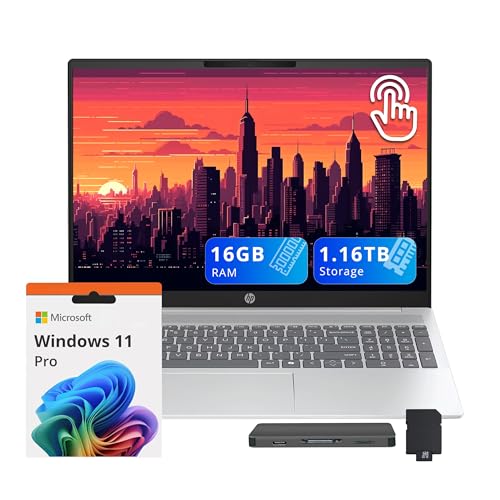 HP OmniBook 5 16�C���`�^�b�`�X�N���[���m�[�g�p�\�R���AIntel Core Ultra 5 225U�A16GB RAM�A1.16TB�X�g���[�W(1TB SSD+160GB�h�b�L���O�X�e�[�V�����Z�b�g)�AIntel UHD�O���t�B�b�N�X�A�e��