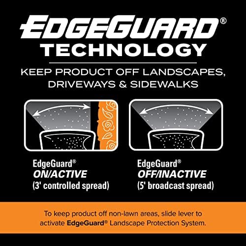 Scotts Turf Builder EdgeGuard DLX Broadcast Spreader for Seed, Fertilizer, Salt, Ice Melt, Holds up to 15,000 sq.ft. Product, Green — view 8