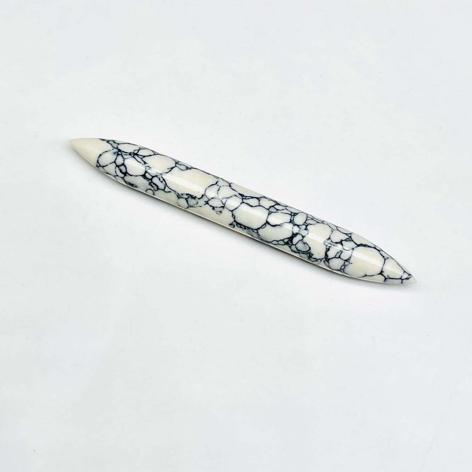 Howlite Stone Tribal Septum Spike Tusk | Handmade White Stone Septum Jewelry | Tribal Nose Piercing Tusk | Body Piercing Jewelry