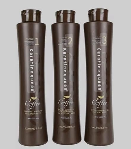 Brazillian Keratine Queen Coffee Hair Treatment COMBO, 3-in-1 Set