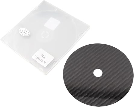 Zopsc-1 0.2mm Disc Stabilizer Carbon Fiber CD DVD Stabilizer Tuning Mat Carbon Fiber Made Disc Stabilizer Suitable for All Top Loading and Tray Loading CD PlayersBlack