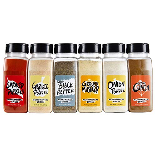Monumental Spices BBQ Spice Seasoning 6 Spice Gift Pack - by Pork Barrel BBQ I Seasoning Rub Gift Packs