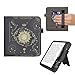Produktbild kwmobile Flip Cover kompatibel mit Kobo Kobo Libra Colour/Tolino Vision Color - Hülle mit Handschlaufe Tarot Karten Dunkelblau Gelb Schwarz