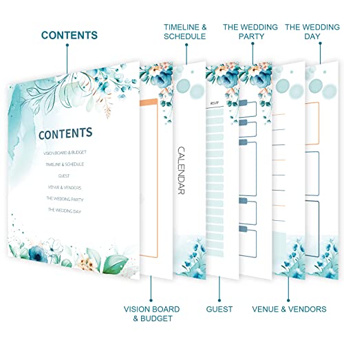 Wedding Planner Book And Organizer For The Bride, Wedding Planning Binder, Engagement & Fiance Gifts For Her, Bride To Be Gifts, Wedding Stickers Kit #TOP3