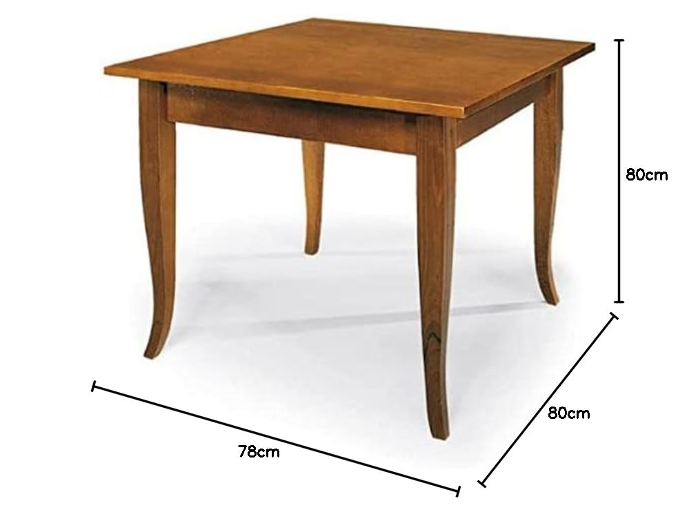 KONTE.DESIGN | Tavolo Allungabile a Libro in Legno Nobilitato 80x80 cm Santo Spirito- Design Italiano Made in Italy | Soluzione Salva Spazio per Sala da Pranzo o Cucina