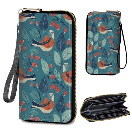 Image of Womens Wallet PU Leather Wristlet Wallets for Women, Large Capacity Lady Fashion Wallet Card Holder Zipper Wallet