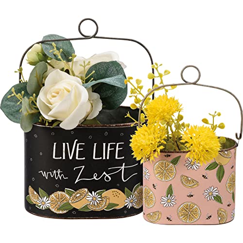 Primitives-by-Kathy-Live-Life-with-Zest-Decorative-Bin-Set-Multicolor Primitives by Kathy Live Life with Zest Decorative Bin Set Multicolor
