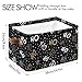 susiyo Ho Ho Ho Santa Claus Black Storage Bins Large Fabric Sorage Baskets for Shelves 2 Pack Foldable Decorative Closet Baskets with Handles for Organizing Shelf Clothes Home Office, 15x11x9.5Inches