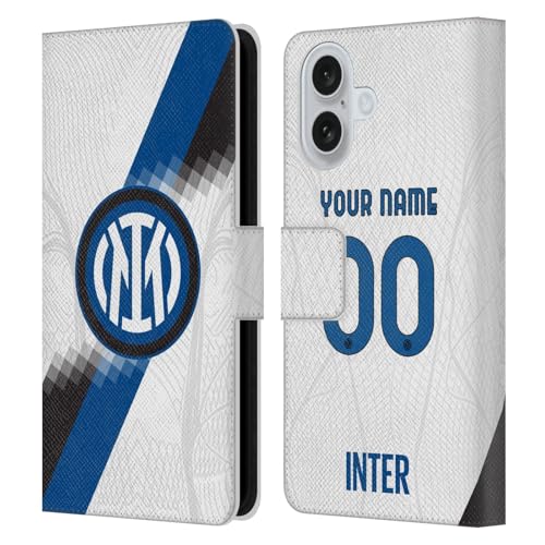 Coque Inter Milan pour iPhone 16 étui portefeuille personnalisé en cuir