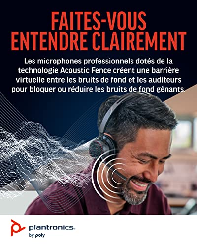 Plantronics Voyager Focus 2 UC casque sans fil + station de charge (Poly) – Active Noise Cancelling (ANC), longue durée… - Les Beatles, Paul McCartney, John Lennon, RIngo Starr, George Harrison Plantronics Voyager Focus 2 UC casque sans fil + station de charge (Poly) - Active Noise Cancelling (ANC), longue durée… – Image 5