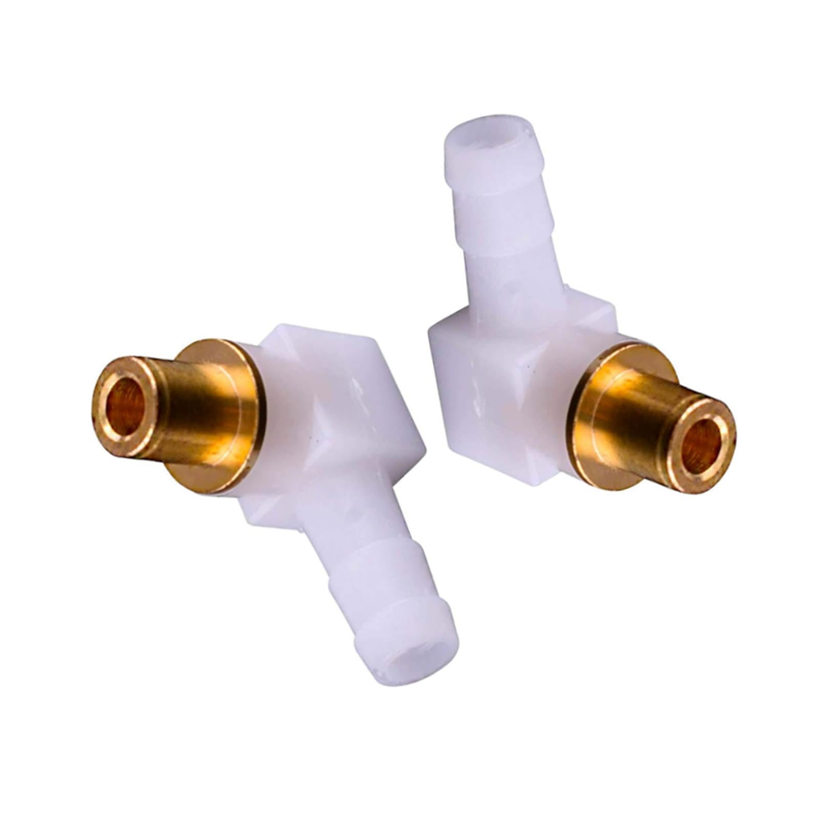 Photo 1 of (2 Pack) 692317 493496 Carb Fuel Fitting Elbow Hose Connector Replace Briggs & Stratton Engine Snowblower Lawn Tractor Generator692317 494451 493496, white.