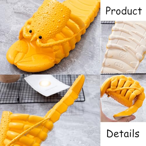 Image of JOYEAR Lobster Flip Flops - Slipper & Slide Pool Beach Shower Shoes in Deep Red