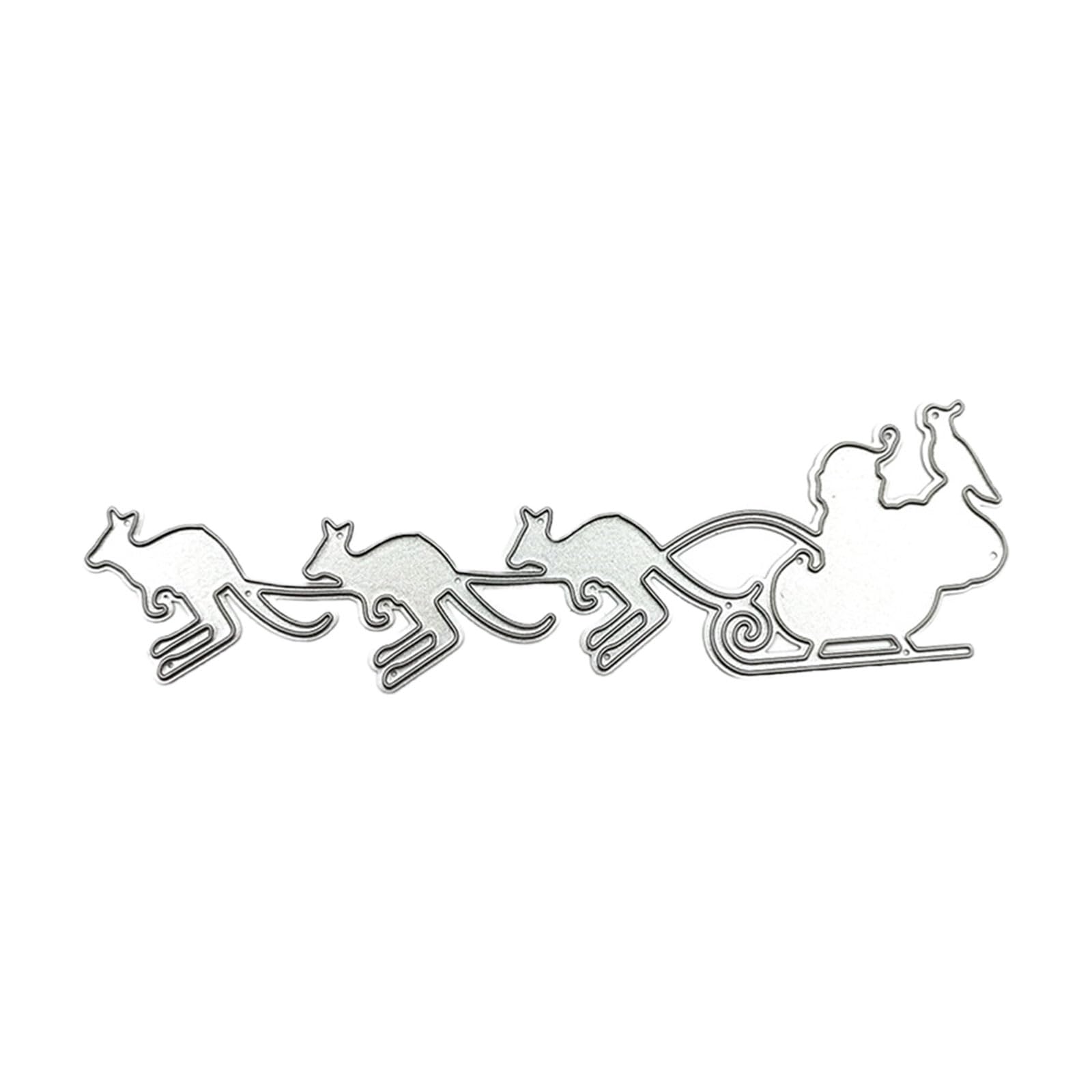 Tsophreniq Christmas Series Die Cut Stencils Template Molds Christmas Sleigh Metal Cutting Dies for Album Scrapbooking Decorations Series Metal Cutting Dies Sleigh Die Cut