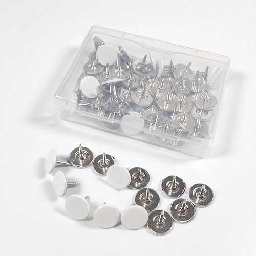 LannuMet 100PCS White Upholstery Tacks Sofa Nail for Wooden Board, Sofa, Wooden Table, Plastic, Photo Frame, Handmade,Upholstery Decorative