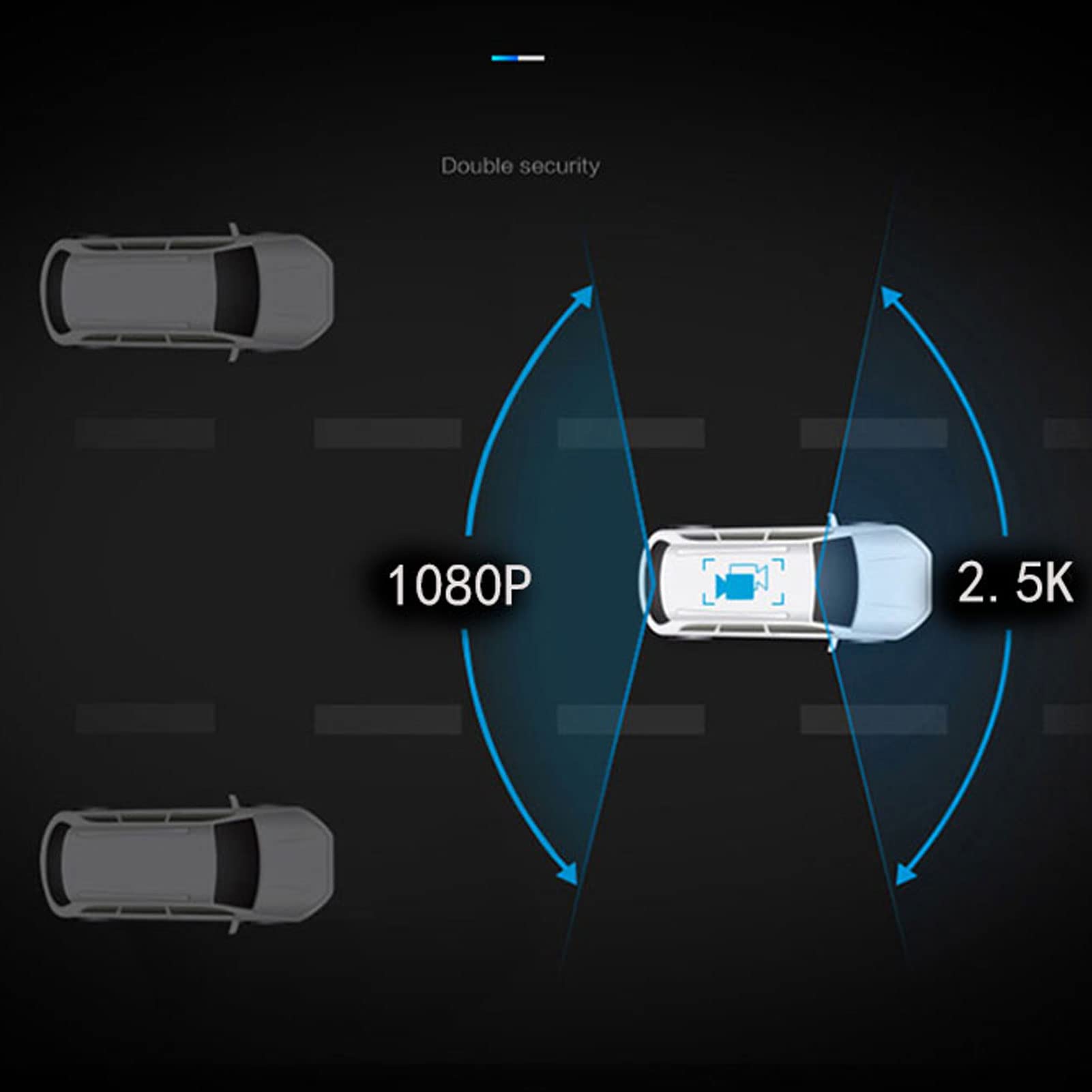 Caméra de Tableau de Bord WiFi 2,4/5 GHz sans Fil, Enregistreur de Conduite de Voiture BT5.0 avec Surveillance du Stationnement, Contrôle des Applications Mobiles, Prise en