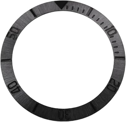 38mm Black Radial Pattern Ceramic Bezel Insert Compatible For Skx007 40mm Oyster Watch Scale Ring Replacement