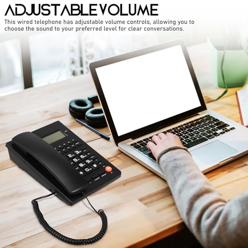 Téléphone fixe filaire à grosses touches SHINEOFI évite les erreurs de frappe des seniors