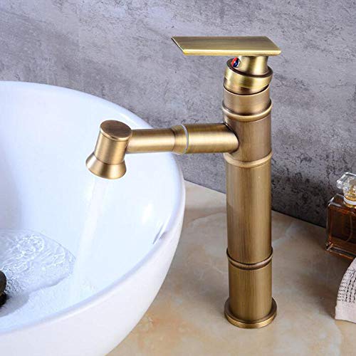 Robinet mitigeur de lavabo de salle de bains grand modèle mélangeur laiton