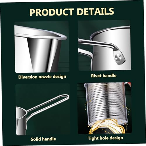 Mini Fryer, Edelstahl-Fritteuchsen-Topf mit Anti-Scenen-Griff, Fritteuchsenpfanne mit Korb, Mini-Fritteuse für Tempura-Chips, Pommes, Fisch und Hühnchen-Kochgeschirrsets – Bild 5