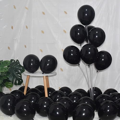 BAOKUANHU Paquete de 400 globos negros, globos de látex negro de 5 pulgadas, globos de helio, suministros de decoración de fiesta