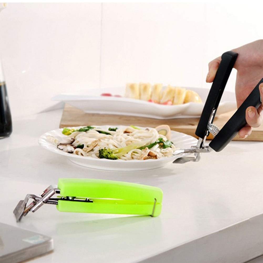 2PCS Anti-scottatura strumento, Anti-scottatura Clip, Hot Pot Gripper Pan Piatto Clipper In Acciaio Inox Retriever Tong Caldo Pot Holder Morsetto Piastra Ciotola Clip Cucina Strumento di Cottura