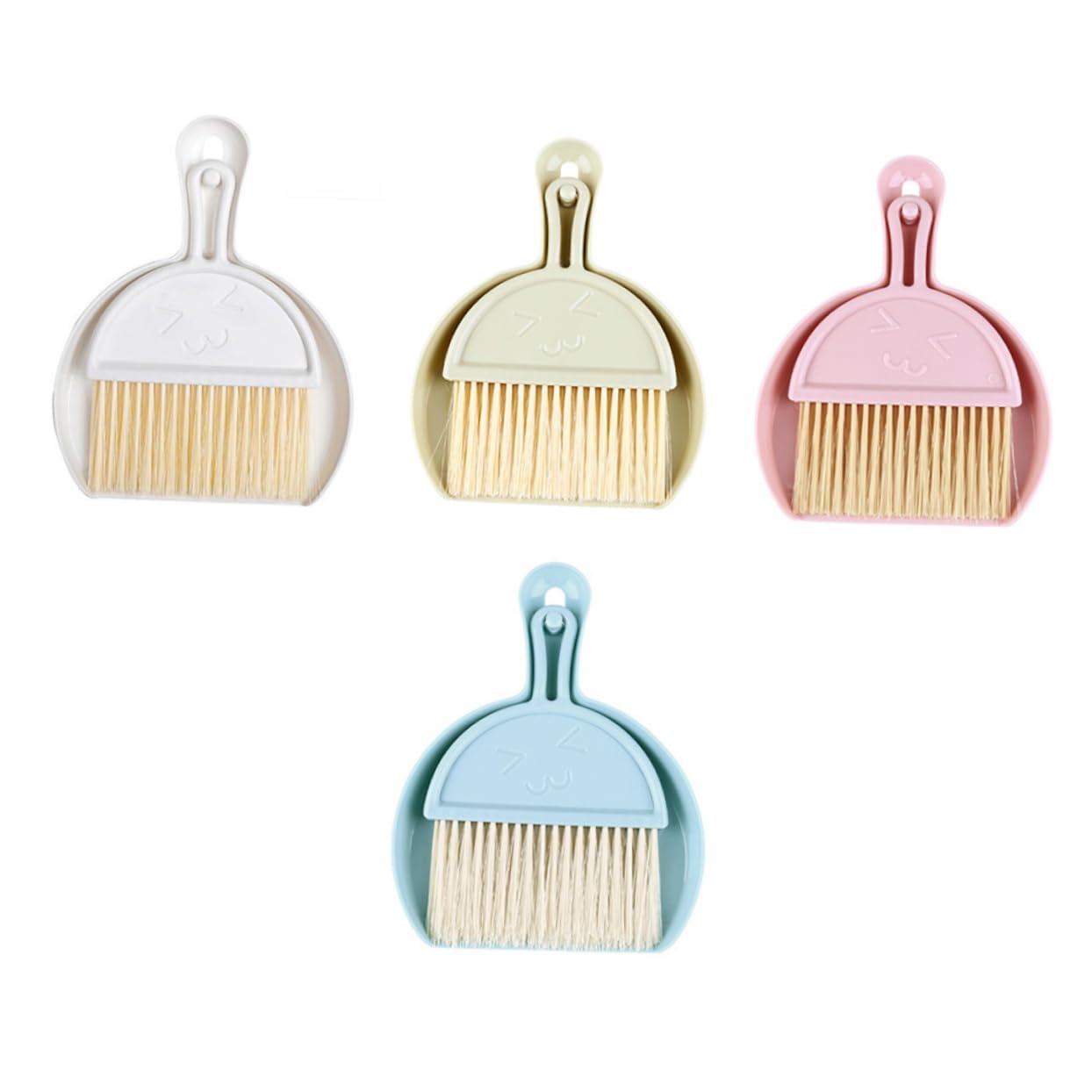 Healeved 4 Sets Desktop Fan Broom Broom Pet Broom Cleaning Broom and Dustpan Small Pan Small Hand Dustpan Multi-Function Dust Pan Multi Function Cleaning Brush Hand Brush Nylon Wool