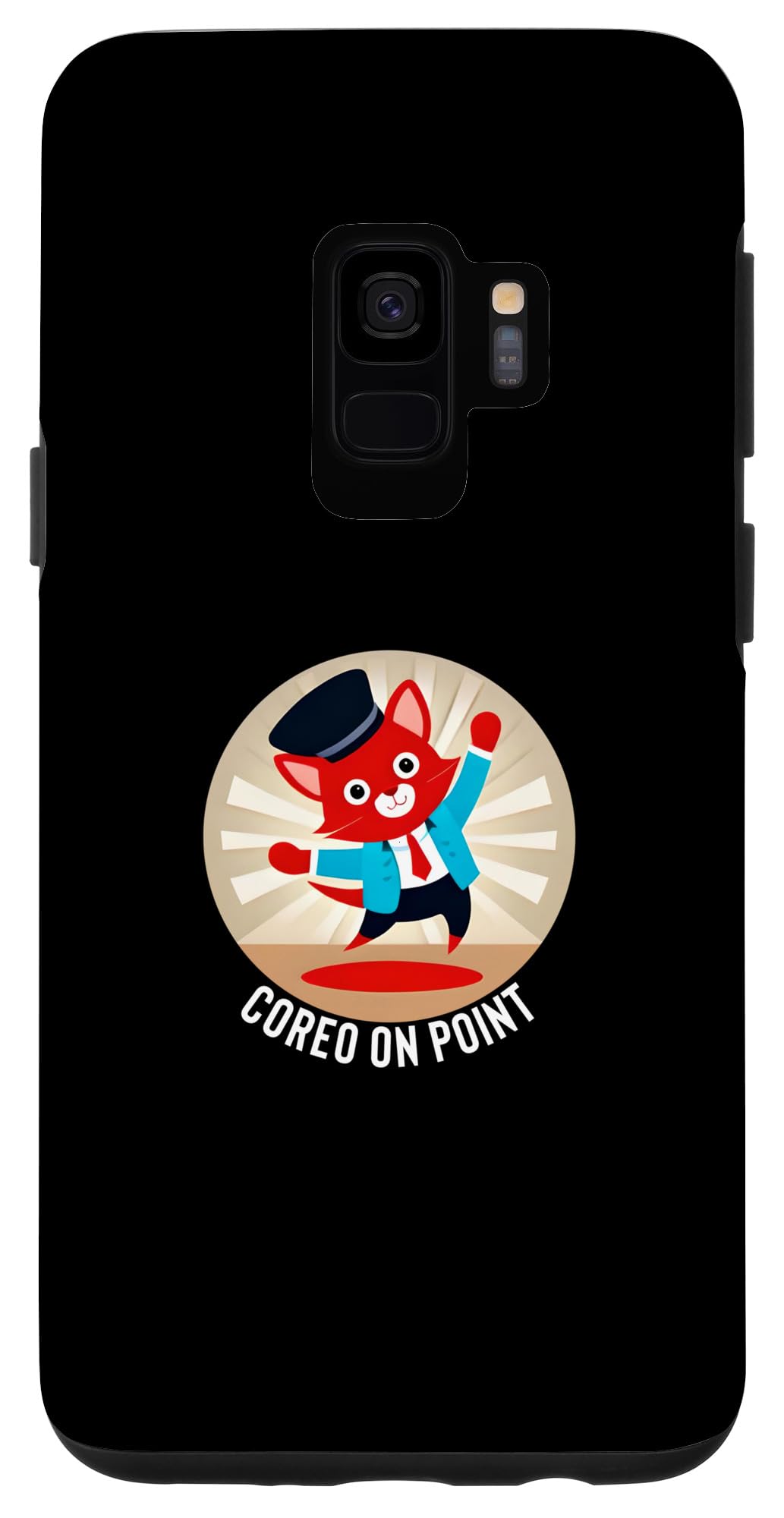 Galaxy S9 Funny Dancing Cat Coreo on Point Dance Design Case