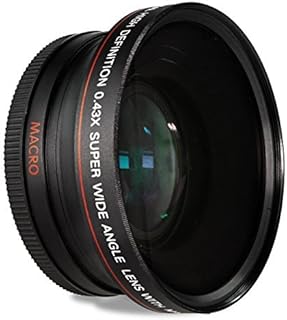 52MM 0.43x Wide Angle Conversion Lens with Macro for Nikon D3200, D3300, D5100, D5200, D5300, D5500, D7200, D90, D500, D600, D610, D700, D750, D800