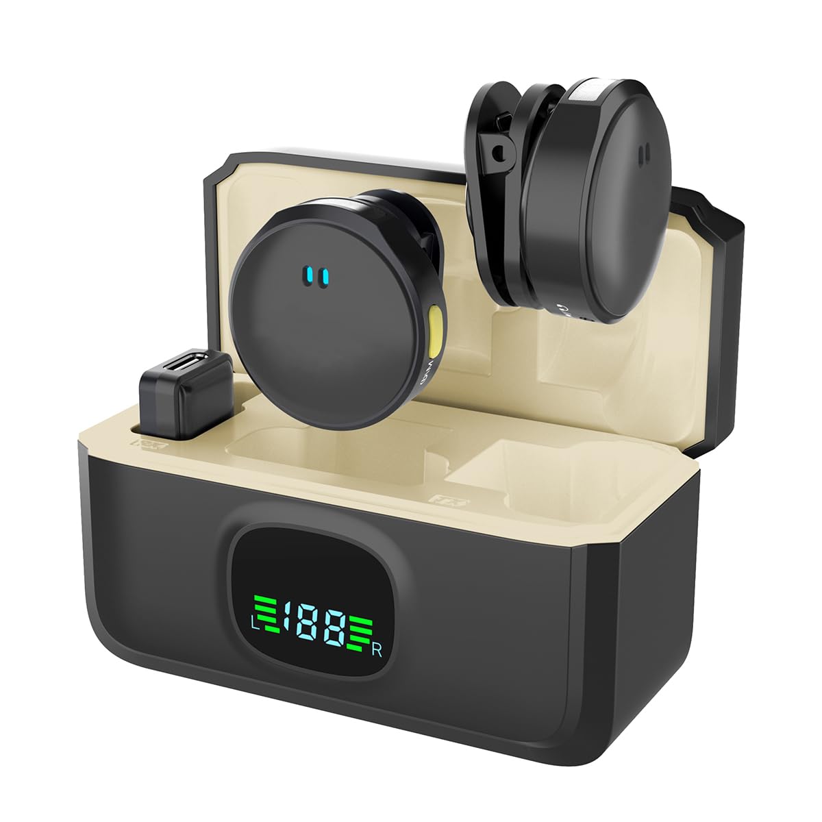 String Swing Wireless Microphone with Noise Cancellation, Collar Mic for iPhone & Android | 360° Voice Pickup | Wireless Mic for YouTube, Vlogging & Video Recording