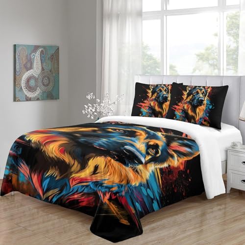 Housse de couette Chien Berger Allemand en microfibre douce - 5