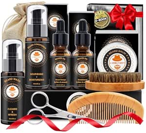 XIKEZAN Beard Grooming & Care Kit for Men - 10 Piece Gift Set