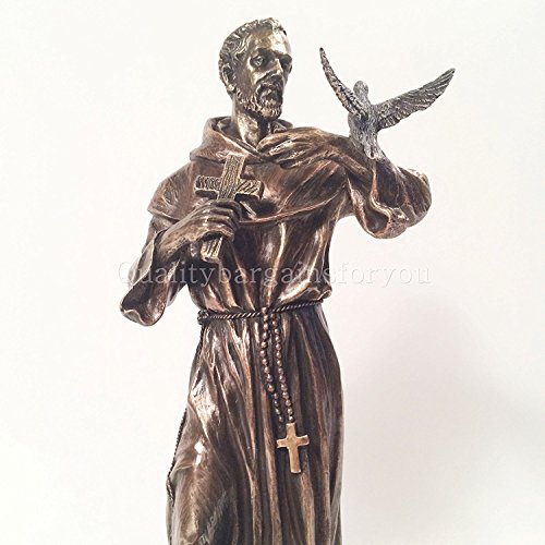 Estatua WU San Francisco de Asís en bronce fundido miniatura 2