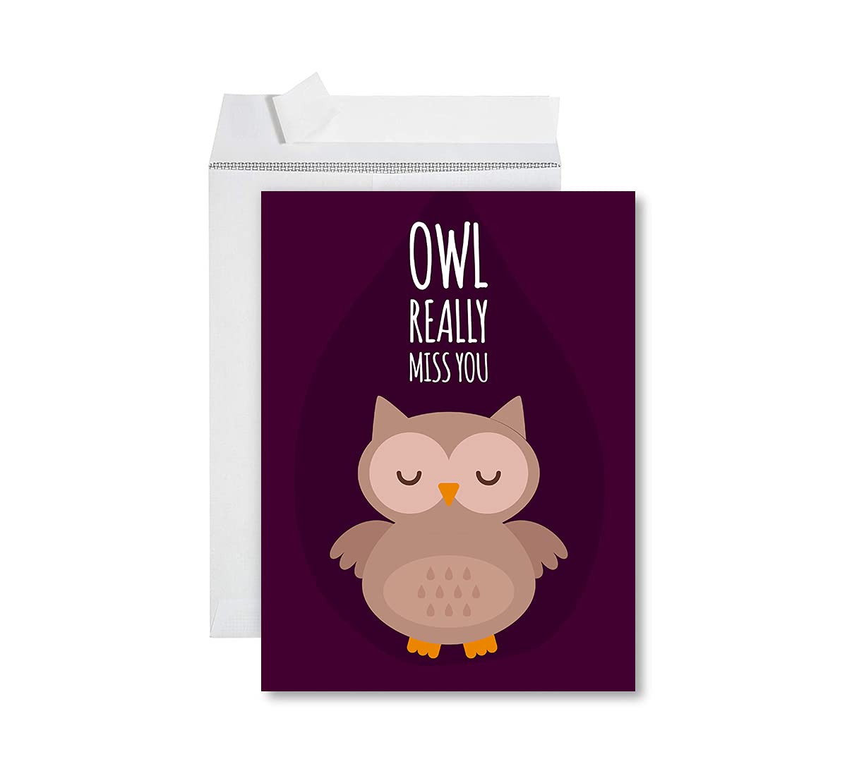 Amazon.com : Andaz Press Funny Farewell Jumbo Card Owl Really Miss You 8.5  x 11 inch Blank Goodbye Greeting Card with Envelope Big Going Away Card for  Coworker From All Of Us