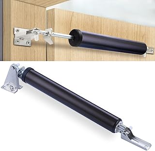 Standard Duty Pneumatic Door Closer, Window Closer, Snap Plate Hold Open Feature & Smooth Closing Motion, Adjustable Closing Speed, Aluminum, Bronze
