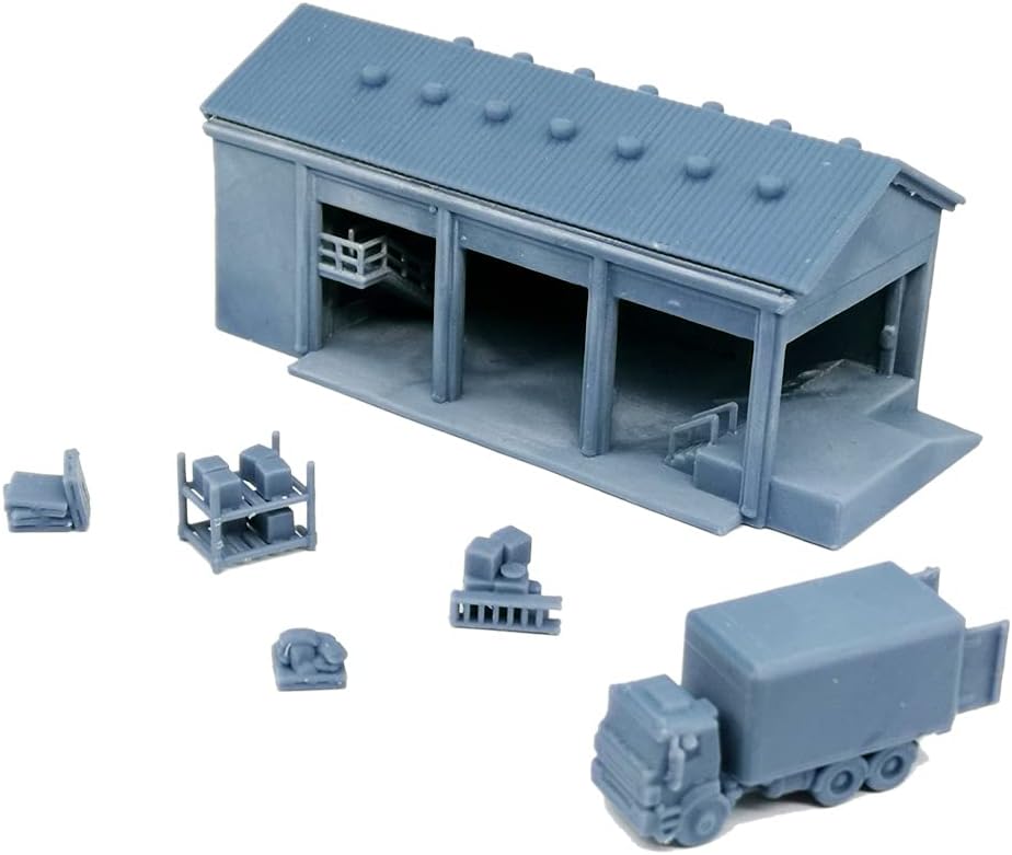 Outland Models Railroad Scenery Warehouse Loading Dock w Accessories 1:160 N Scale