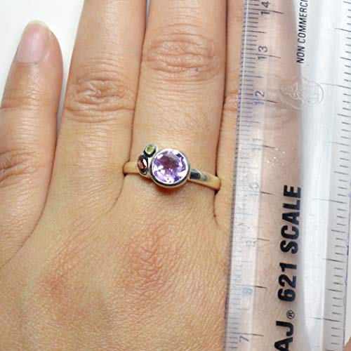 Bague en argent sterling améthyste naturelle, le cadeau de naissance idéal - 7
