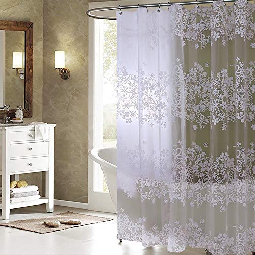 Rideaux de douche de salle de bains de toilette MU anti-moisissure en tissu
