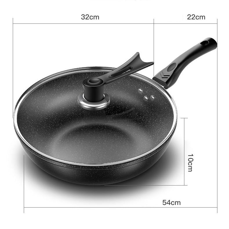 Wok antiadherente para uso doméstico de 32 cm miniatura 2