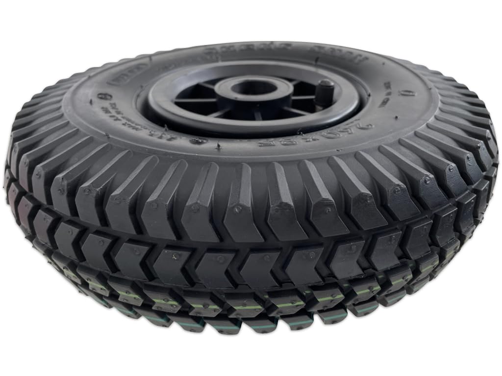 Luftreifen 2er Set für Bollerwagen, Sackkarren, Schubkarren - Hochleistungsluftreifen im Standardformat 260 x 85 mm