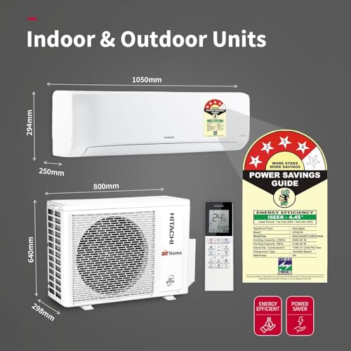 Image of Hitachi 2 Ton Class 4 Star, ice Clean, Xpandable+, Inverter Split AC (100% Copper, Dust Filter, 5400FXL RAS.G422PCAIBFE, White)