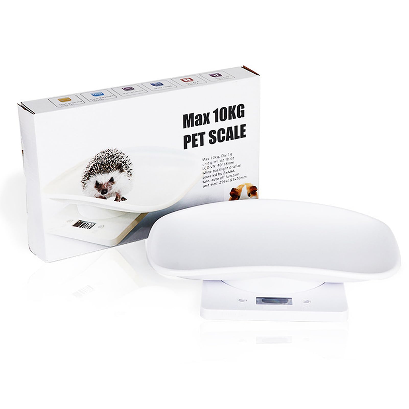 Báscula Portátil de Alta Precisión para Mascotas de 10 Kg/1 G, Báscula Digital para Bebés Recién Nacidos, Báscula Digital para Mascotas Pequeñas para Gatos, Perros, Herramienta de