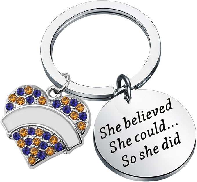 SEIRAA Sigma Gamma Rho Gifts She Believed She Could So She Did Keychain SGRho Inspired Sorority Paraphernalia for Women Girls