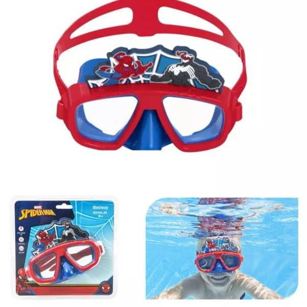 Trade Shop – Máscara de buceo Spiderman para niños, ajustable, natación, piscina, playa y verano 3+