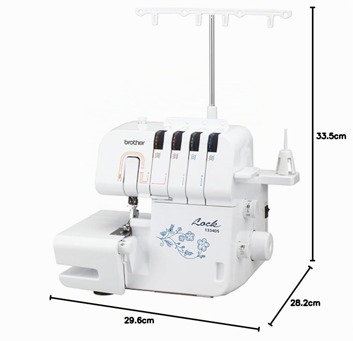 Brother 1334DS surjeteuse avec différentiel, coupe et coud même pour les débutants, 3 et 4 fils 10 points de couture pour coudre tous les types de tissus, couture professionnelle, bras libre