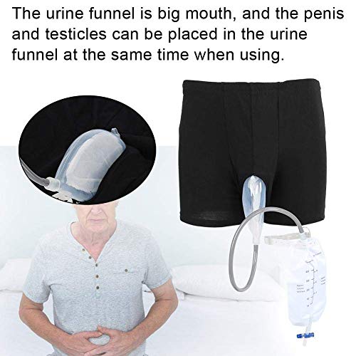 Urine Bag Pants, Catheter Urine Bag Storage, Mens Wearable Urinal Leg Bag Urinal System with Urine Collector Pee Holder Portable Leak Proof Leg Pee Catheter Holder Prevent Embarrassing for Elder