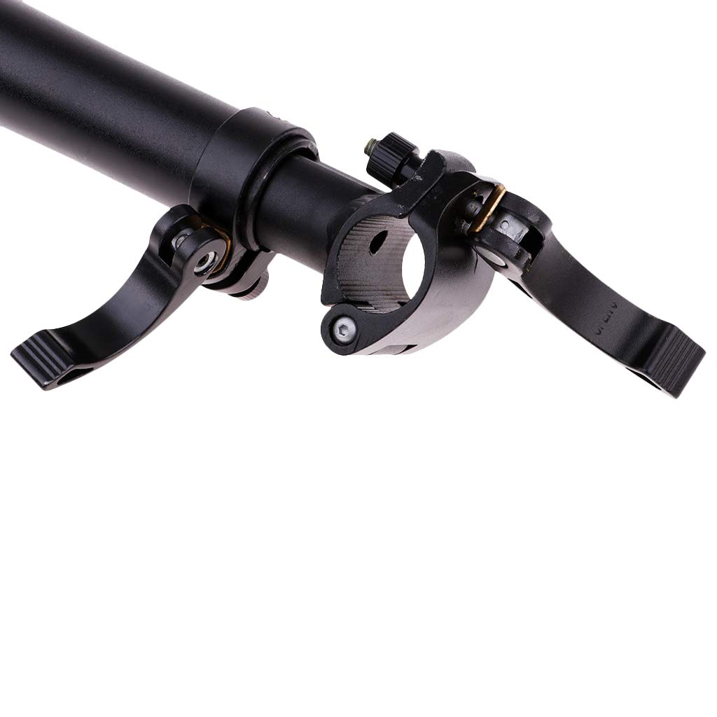 P Prettyia Manubrio Canotto Bicicletta Pieghevole A Sgancio Rapido Regolare Accessori Sportivo - Nero