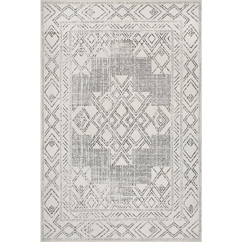 Tapete Nuloom SpinClean 5' x 8' Gris Claro/Ivory miniatura 5