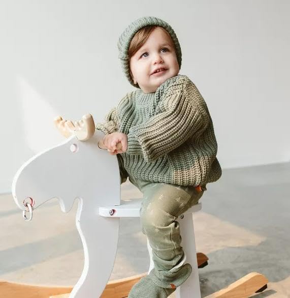 Newborn Toddler Baby Girl Boy Knit Sweater Round Neck Sweatshirt Long Sleeve Tops Pullover Fall Winter Clothes - Image 5