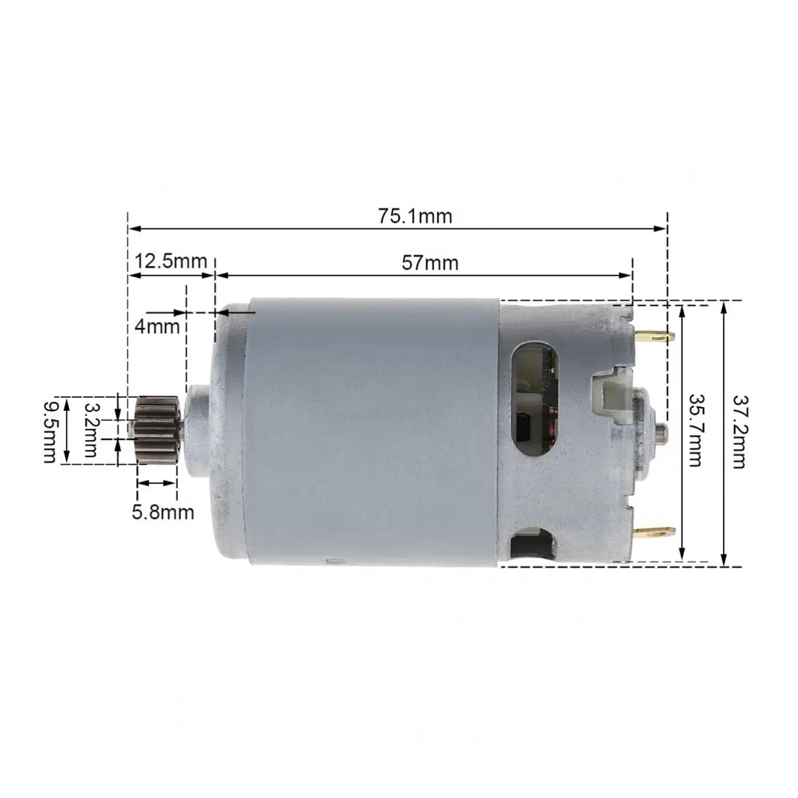 Silnik prądu stałego 550 12 V 14,4 V 16,8 V 18 V 25 V 19500 obr./min z 9 11 12 zębami i przekładnią o wysokim momencie obrotowym (napięcie-16,8 V)