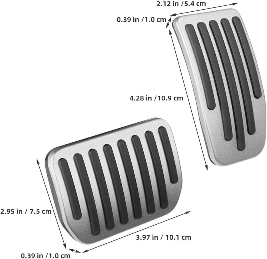 Car Pedal Pads Gas Pedal Extender Cover Pedal Extenders for Cars Brake Pedal Pad Cover Auto Aluminum Pedal Covers Accessories Non-Slip Pedals Accessories